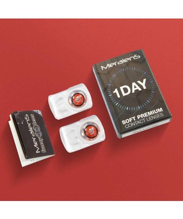 MERALENS Red Halloween Contact Lenses - Volturi Vampire Cosplay & Carnival (2 Pieces No Vision) - Buy Online on GoSupps.com