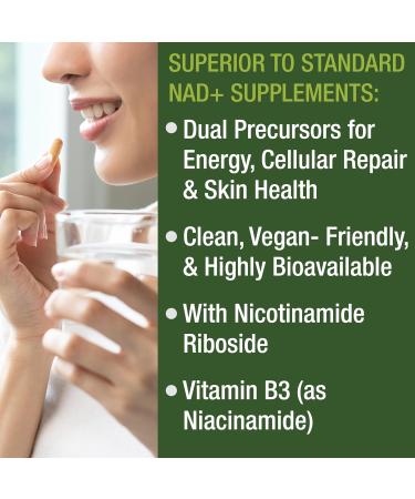 Nicotinamide Riboside NR Supplement. NMN Alternative NAD Supplement + Niacinamide For NAD+ Levels As We Age. Third Party Tested Non-GMO Gluten Free Vegan NR Vitamin Supplements For Women And Men - Buy Online on GoSupps.com