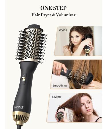 Hot Hair Blow Dryer Brush Plus 2.0 One-Step Volumizer - Adjustable Temperature, Lightweight Gold Brush for Drying & Styling Hair - Buy Online on GoSupps.com