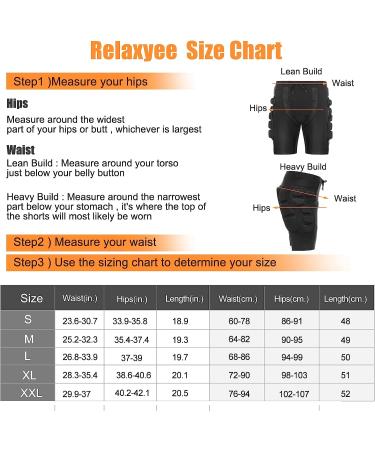Relaxyee 3D EVA Hip Protector Padded Shorts - 0.8in Thick Skating Impact Pad - Large Size - Buy Online on GoSupps.com