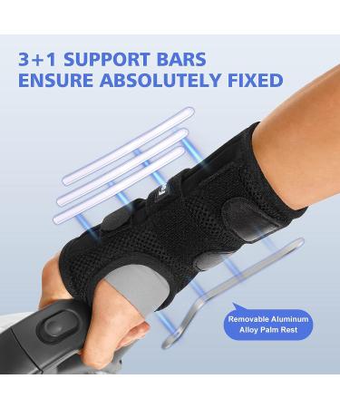Fovbun Carpal Tunnel Wrist Brace Night Support | Adjustable Straps, Splint with Stays for Men and Women | Relieve Wrist Pain from Tendonitis, Arthritis, Sprains | Right Hand Brace - Buy Online on GoSupps.com