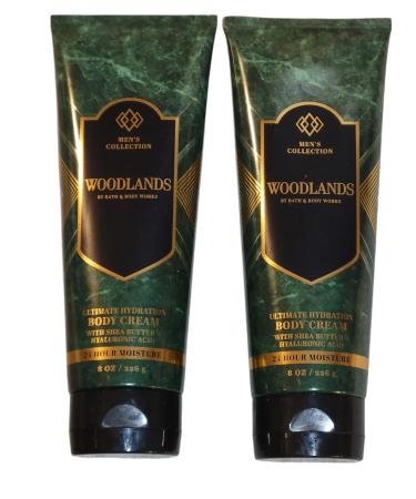 Bath & Body Works Men's 2pk Ultimate Hydration Ultra Shea Body Cream - 8oz (Woodlands)