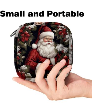 Muoooum Merry Christmas Pattern Menstrual Pad Bag - Portable Pocket for Teen Girls & Women - Zip Closure - Color 5 - Buy Online on GoSupps.com