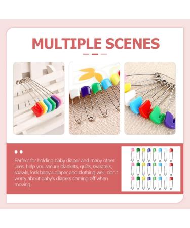 iplusmile 200 Pcs Safety Pins - Nappy, Hijab, Sewing, Girl Scout Swaps - Steel 5.4x1cm - Infant Diapers, Kilts, Household - Plastic Head - Baby Safety - Scotland Theme - Colorful - 2pcs - Buy Online on GoSupps.com