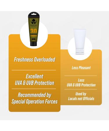 Buy Warrior Sunscreen SPF 30 Lotion - Water & Sweat Resistant TSA Compliant Biodegradable Broad Spectrum Sunscreen (3 Oz) for International Shipping - Buy Online on GoSupps.com