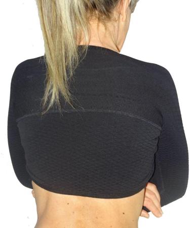 CzSalus Flat Knit High Compression Mini Top & Massaging Arm Sleeves for Lipedema & Lymphedema - Black Small-Medium - Buy Online on GoSupps.com