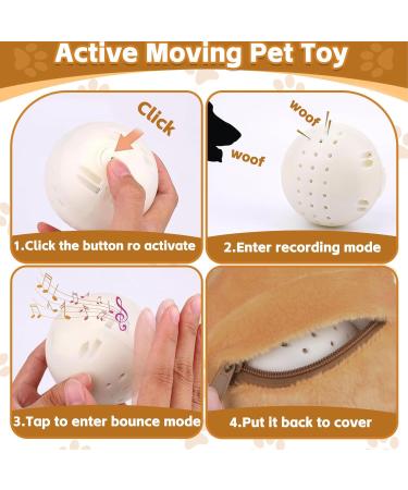 Moving Dog Toy Ball - Active Plush Toys for Pets | Non-Toxic Bite-Proof | Ideal for Pet Training - Buy Online on GoSupps.com