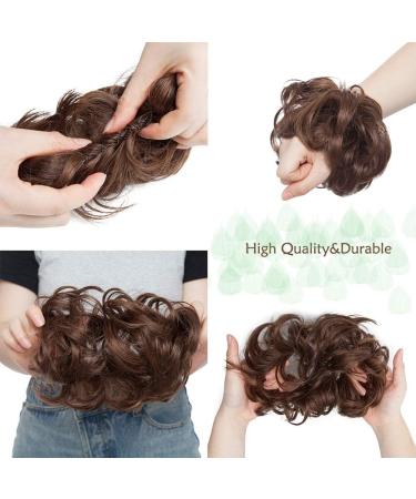Scrunchie Bun Short Messy Hair Updo Hairpiece - Dark Brown & Auburn 35g - Buy Online on GoSupps.com
