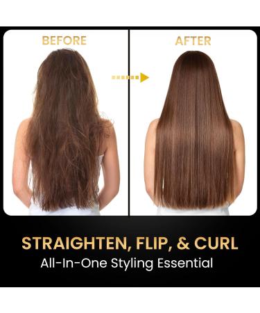 MOEHAIR Professional Titanium Ionic Flat Iron - 1.5" Ceramic Plates Adjustable Temperature Auto Shut Off | Perfect for Straightening Waving & Curling All Hair Types - Buy Online on GoSupps.com