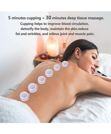 QISEEYA 6-Piece Silicone Cupping Therapy Set - Professional Studio & Home Cupping Kit for Cellulite & Joint Pain Relief - Myofascial Massage Cups in 3 Sizes (White) - Buy Online on GoSupps.com