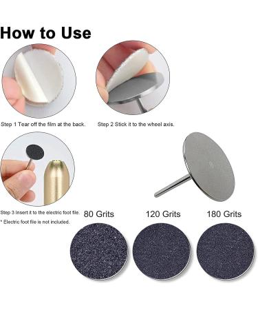 100pcs Foot File Sandpaper Disc | Replaceable Sanding Pads for Electric Foot Rasp Files | Callus & Dead Skin Removal Pedicure Tools - 120 Grit - Pack of 1 - Buy Online on GoSupps.com