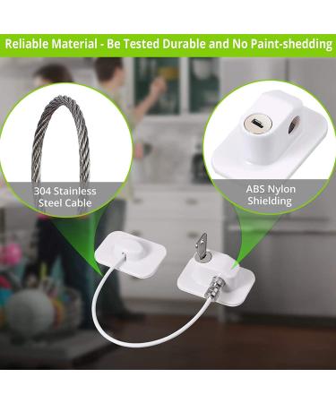 Child Safety Lock Set for Window & Fridge Cabinet Doors - 2 Pack Adhesive Fuse Locks - Buy Online on GoSupps.com