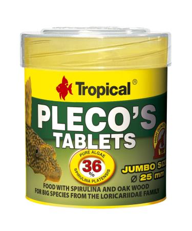 TROPICAL Pleco's Tablets Fish Tank Food 11 Pieces 50 ml
