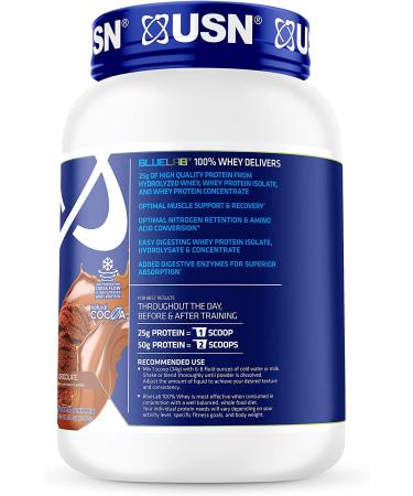 USN BlueLab 100% Whey Protein Powder - Keto Friendly, Low Carb & Calorie, Chocolate 2lb (FWHB0008002) - Buy Online on GoSupps.com