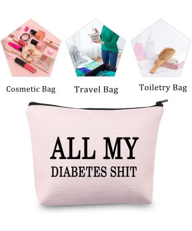 All My Diabetes Shit Bag - Funny Diabetic Gift - Pink Diabetes Carrying Bag for Travel - Emergency Patient Pouch - Buy Online on GoSupps.com