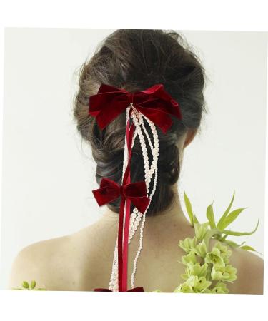 FRCOLOR 3 Sets Headgear Bowknot Design Headdress Headbands Vintage Hair Clips Pearl Hair Clips Womens Headband Wedding Hair Clips Pearl Wedding Hair Accessories Tiara Imitation Pearls - Buy Online on GoSupps.com
