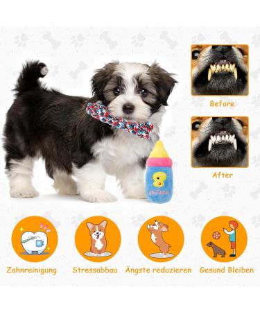 Rio Direct Plush Dog Toys for Small Dogs - 8 Squeaky Cotton Puppy Toys Washable & Non-Toxic Cute Pig Design - Buy Online on GoSupps.com