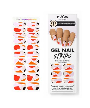 MOYOU LONDON Semi Cured Gel Nail Strips 20 Pc. Gel Wraps for Nails Get 1 Free UV Lamp when you Get 3 or More Easy Apply & Remove for Salon-Quality Manicure -rebekahxpritchard 03 - Buy Online on GoSupps.com