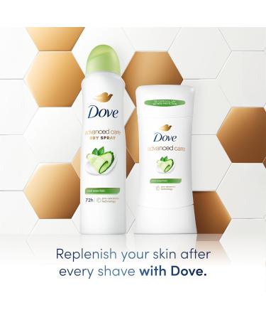 Dove Advanced Care Antiperspirant Deodorant Dry Spray Cool Essentials 3 Count Antiperspirant deodorant for helping your skin barrier repair after shaving With Pro Ceramide Technology 3.8 oz 11.4 Ounce (Pack of 1) Cucumber - Buy Online on GoSupps.com