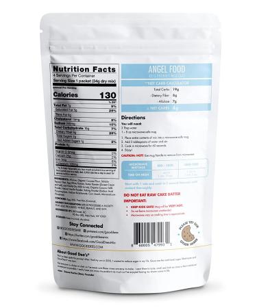 Good Dee's Angel Food Cake Mix | Keto, Gluten Free, No Sugar Added | 4g Net Carbs | 4 Packets per Bag - Buy Online on GoSupps.com