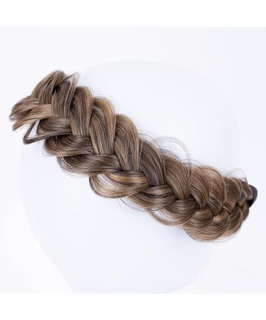 CAISHA Braided Hairpiece Hairband Headband Hair Accessories Light Brown Blonde Mix HZ205 light brown blonde mix #4/27 HZ205 - Buy Online on GoSupps.com