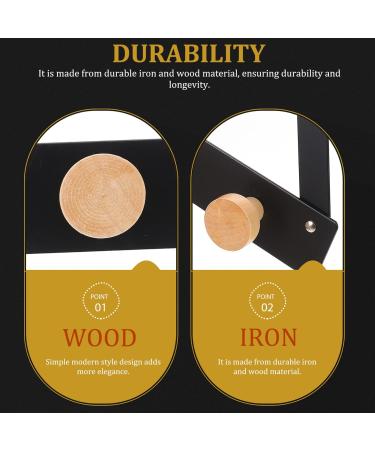 Holibanna Door Hook Coat Hangers Hat Hooks Towel Rack Backpack Hooks Wall Metal Door Hanger Clothing Row Hook 50X8cm Black - Buy Online on GoSupps.com