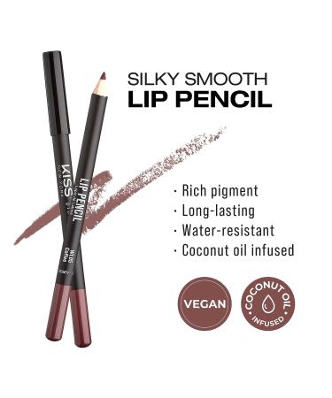 kiss new york Professional Slim Lip Pencil - Creamy Soft Lip Liner for Smooth, Long-Lasting Rich Lip Color in Coffee Shade - Water-Resistant Lip Crayon - Buy Online on GoSupps.com