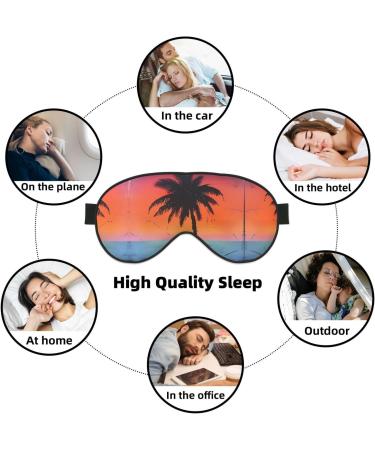 Tropical Sunset Print Unisex Eye Mask - Soft Light-Blocking Comfortable Sleep Mask for International Shipping - Buy Online on GoSupps.com