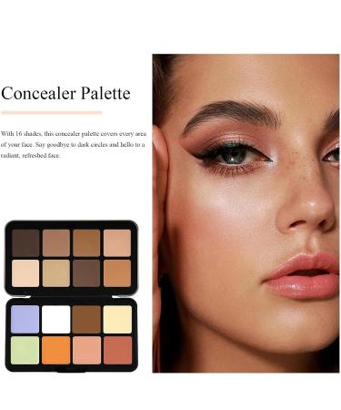 Concealer Palette Cream Makeup PaletteBeauty Palette 16Colors Contour Concealer Cream Contouring Contour Palette Face Highlighter Makeup for Beginners - Buy Online on GoSupps.com