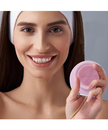 Face Brush Cleanser - Electric Face Exfoliator Scrubber Gentle Facial Brush Waterproof Face Brush Cleanser for Effective Facial Cleansing Family Birthdays Holidays Pink - Buy Online on GoSupps.com