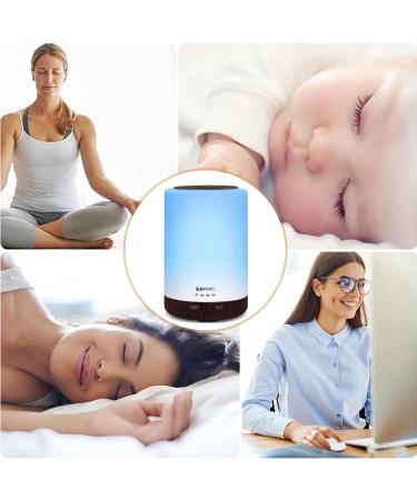 300ml Aroma Diffuser - Ultrasonic Humidifier with 7 LED Colors Automatic Shut-Off | BPA-Free Aromatherapy for Office Yoga Spa & More - Buy Online on GoSupps.com