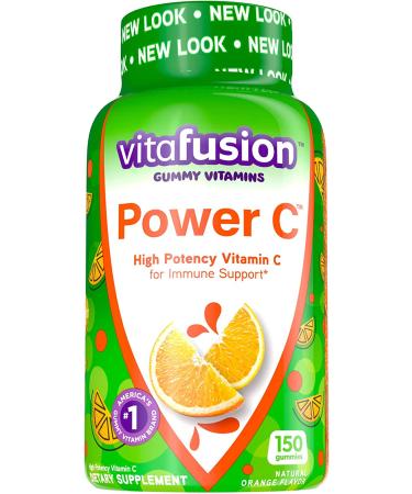 VitaFusion Power C Vitamin C Gummies - 150 High Potency Natural Orange Flavor - Buy Online on GoSupps.com