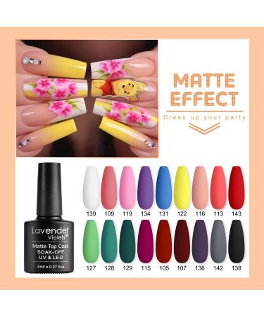 Lavender Violets 21 Pcs Gel Nail Polish Set Solid Classical Colours Soak Off UV LED Nails Varnish With Base Coat Glossy n Matte Top Coat Nail Art Manicure Salon Styling New Year Golden Gift Box #21 Surprise Golden Box - Buy Online on GoSupps.com