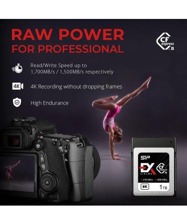 Silicon Power 1TB Cinema EX CFexpress Type B Memory Card | 1700MB/s Read Speed | 350MB/s Write Speed - Buy Online on GoSupps.com