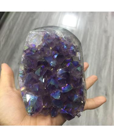 Gift Natural Crystal Gemstone Halo Cluster Beautiful Amethyst Cluster feng Shui Decoration ZJGIDTEM (Size : 350-400g) - Buy Online on GoSupps.com