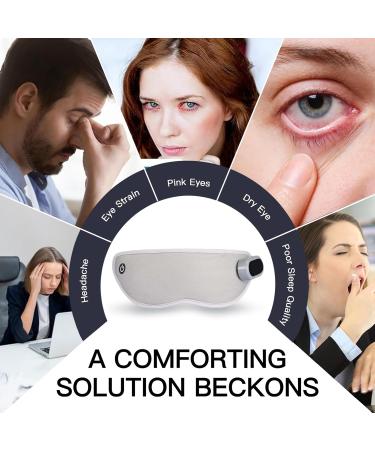 Eye Massager with Heat for Migraine Relief & Eye Care | Reduce Strain Improve Sleep - Perfect Birthday Gifts for Men & Women - Buy Online on GoSupps.com