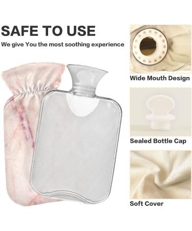 Pink Marble Hot Water Bottle 2L with Cover | Pain Relief for Pregnant Women | Soothing Hot Water Bag - Buy Online on GoSupps.com