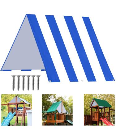 ABCCANOPY 43"X90" Swing Set Replacement Tarp for Playgrounds, Shade Screens (Blue/White) 43"X90" Blue/White