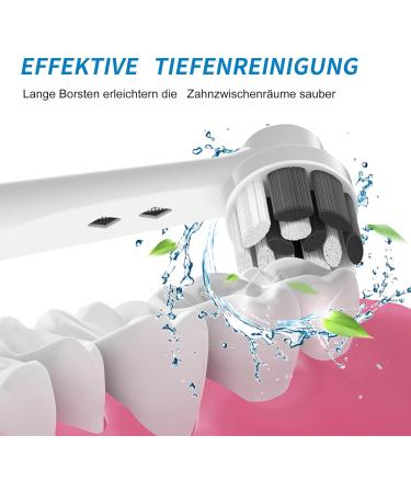 16 Replacement Brushes for Oral-B Electric Toothbrush - 8 White & 8 Black Compatible Heads for Precision Clean - Buy Online on GoSupps.com