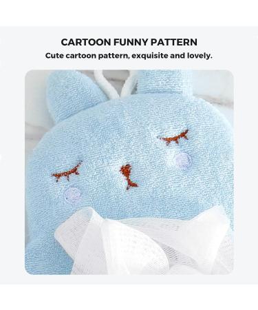 Kid Shower Brush | Soft Shower Scrubber for Boys Gentle Comfortable Kid Body Wash Sponge Children's Bath Towel Sponge for Boy Girls Kid Blue - Buy Online on GoSupps.com