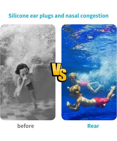 Yolev 6 Pairs Swimming Nose Clip Ear Plugs | Reusable & Washable Earplugs for Water Sports | Kids & Adults - Buy Online on GoSupps.com