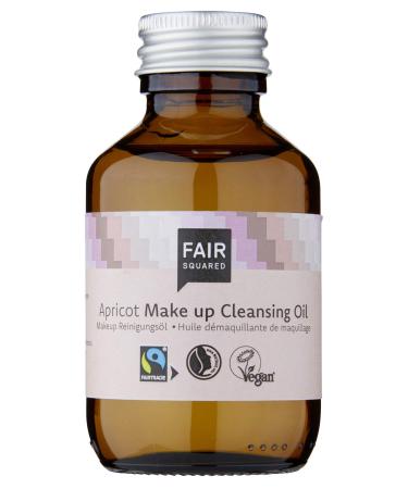 Fair square make -up Cleansing oil cleaning oil 100 ml - with Fairtrade apricot kernel oil - all skin types - Vegan natural cosmetics - Zero waste in the reusable glass