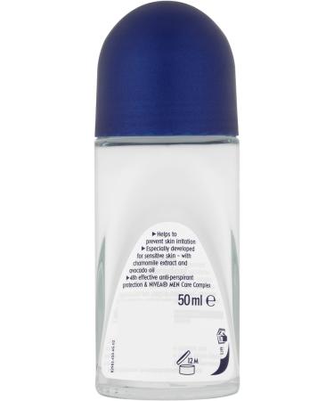 NIVEA MEN Sensitive Protect Antiperspirant Deodorant Pack of 6 (6 x 50 ml) Men's Deodorant with 0 Percent Alcohol 48 Hour Antiperspirant for Men Roll Deodorant Chamomile 40 ml (Pack of 6) - Buy Online on GoSupps.com
