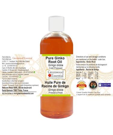 Greenwood Essential Pure Ginko Root Oil (Ginkgo biloba) with Glass Dropper Natural Therapeutic Grade Cold Pressed (Pack of Three) 100ml X 3 (10 oz) - Buy Online on GoSupps.com