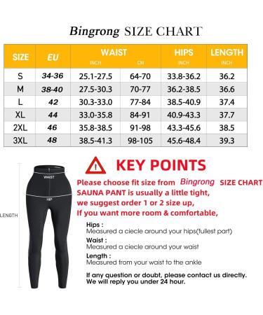 Bingrong Sauna Sports Pants for Women - High Waist Weight Loss Jogging & Training Leggings - Thermo Black Sweat Pants XL - Buy Online on GoSupps.com
