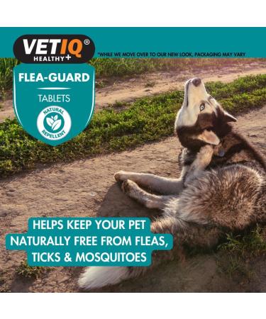 VetIQ Flea Guard Flea Treatment for Dogs & Cats Keeps Fleas Ticks & Mosquitoes Away Natural Flea Treatment With B Vitamins & Garlic Dog & Cat Flea Treatment For Healthy Skin 90 count (Pack of 1) - Buy Online on GoSupps.com