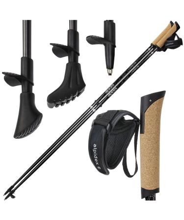 ALPIDEX Superlight Carbon Nordic Walking Pole - very light walking poles 110 cm - Buy Online on GoSupps.com