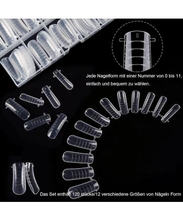 120-Piece Dual Nail Forms Set - Stencil Extension Shapes with Pink Dual-Ended Brush Nail Tip Clip Sponge Separator & Nail Files | Perfect for Polygel Nails - Buy Online on GoSupps.com