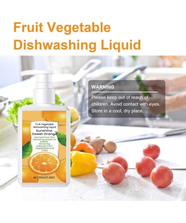Fruit and Vegetable Wash Dishwashing Liquid Dish Soap Natural Dish Detergent Liquid Kitchen Vegetable Cleaner 1 Bottle - Buy Online on GoSupps.com
