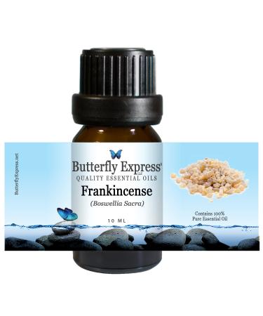 Frankincense (Boswellia sacra) Essential Oil 10ml - 100% Pure - by Butterfly Express